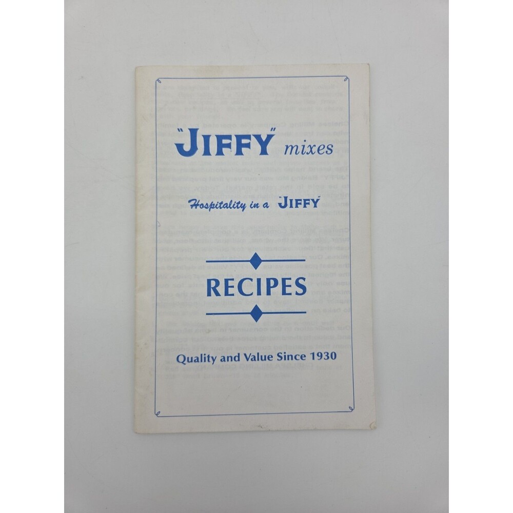 Vintage Jiffy Mixes Recipes Cookbook Booklet 2000 Chelsea Milling Co Paperback